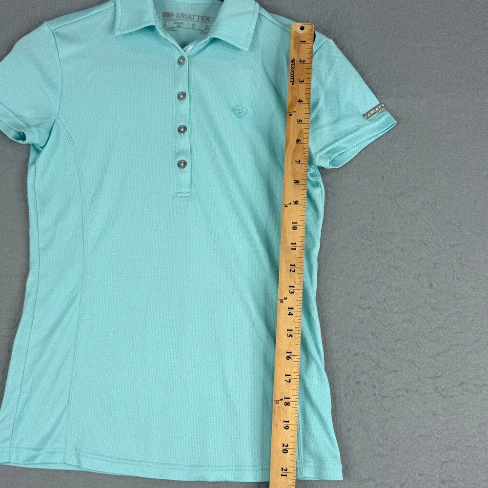 Ariat TEK Polo Shirt Womens XS Blue Pullover Top Outdoor Comfort - Picture 5 of 11